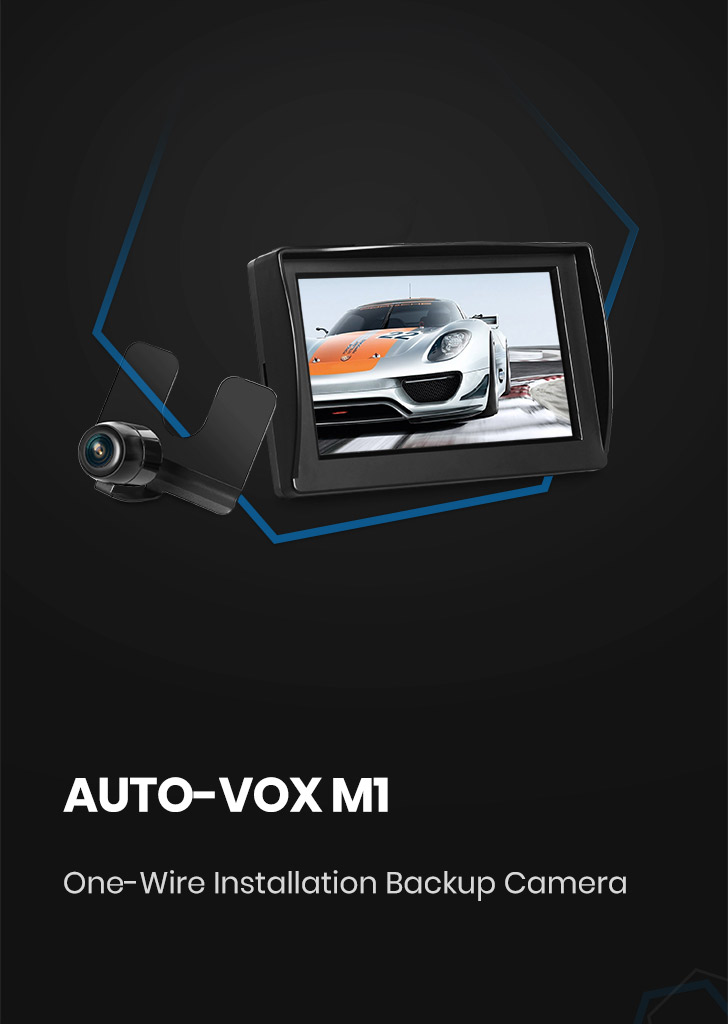 AUTO-VOX M1W Wireless Backup Camera with Stable Signal, Car Back Up Camera  Systems with Super Night Vision (6 LEDs) HD Monitor Reverse Camera for